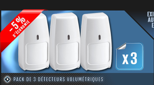 Dtecteurs volumtriques disponibles en pack de 3 IRPI8M